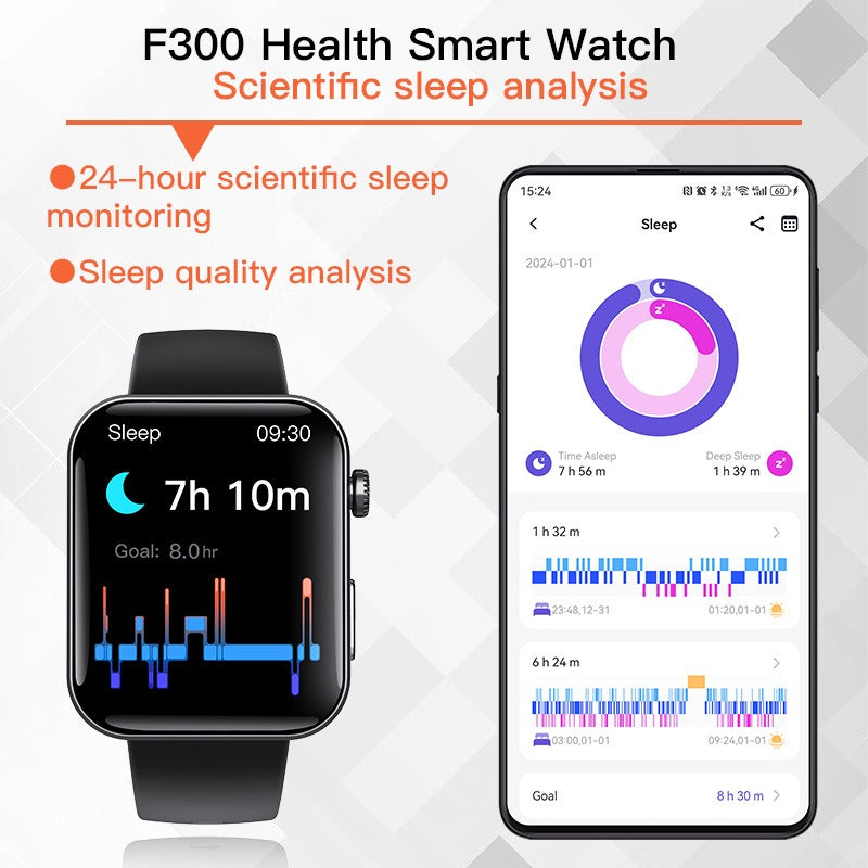 Smartwatch ECG Electrocardiogram Monitoring SOS fall alarm blood glucose and blood pressure HRV report PULSEPRO