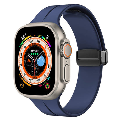 Suitable for Apple Silicone Magnetic Watch Strap ApplewatchS8/7/6/5/Ultra Adjustable PULSEPRO