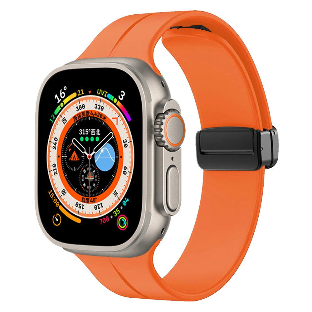 Suitable for Apple Silicone Magnetic Watch Strap ApplewatchS8/7/6/5/Ultra Adjustable PULSEPRO